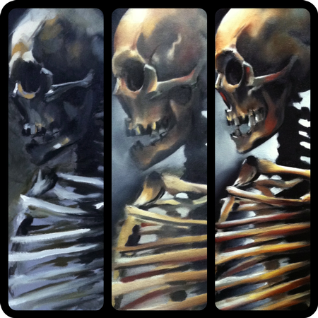 Brent Olson - Skeleton Study in progress Brent Olson Art Junkies Tattoo